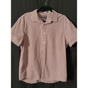 Men’s XL Michael Kors Short Sleeve red checked button down